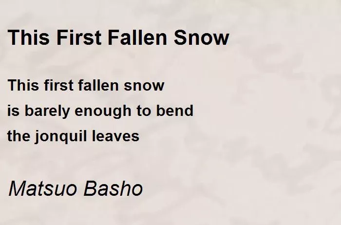 This First Fallen Snow